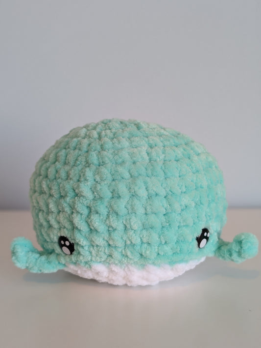 Teal Amigurumi Whale