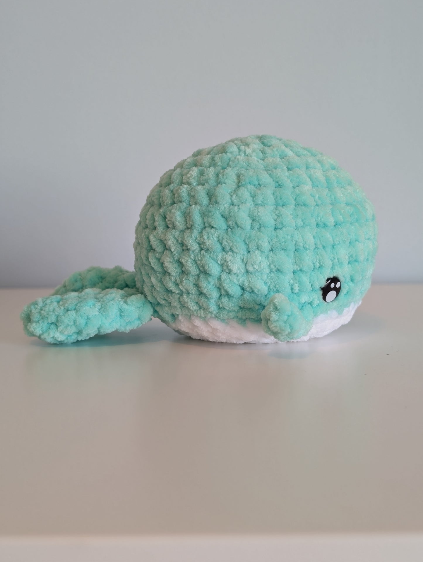 Teal Amigurumi Whale