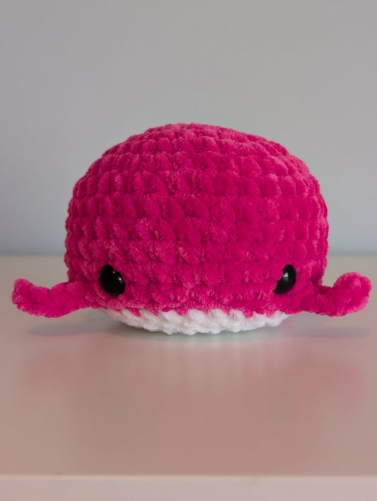 Hot Pink Amigurumi Whale Plush