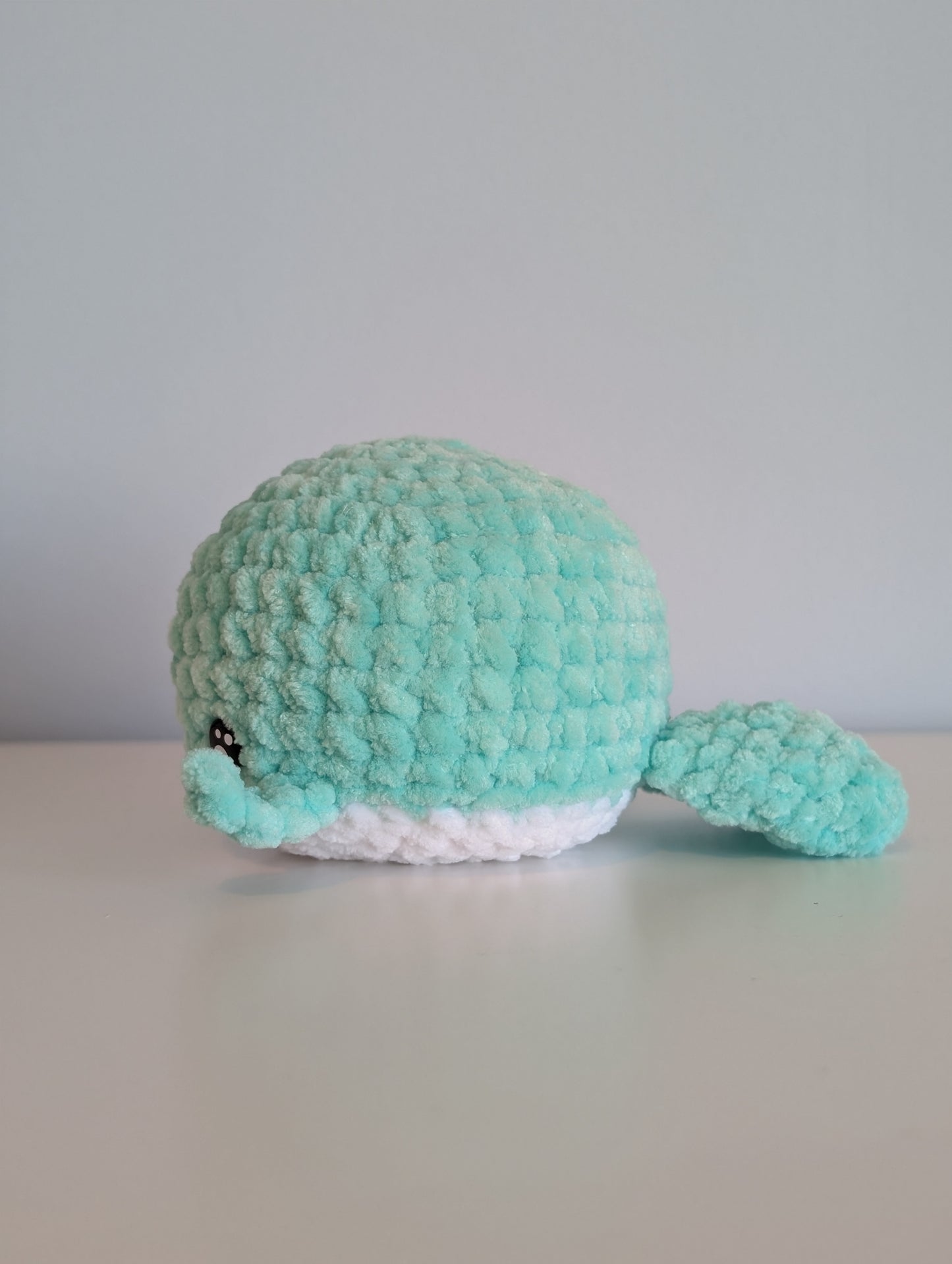 Teal Amigurumi Whale